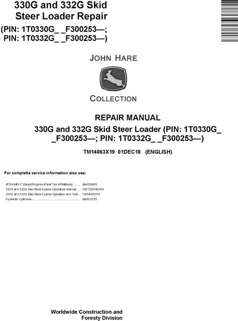 john deere 330g manual